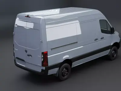 Mercedes Sprinter 4x4 US spec Low-poly 3D model