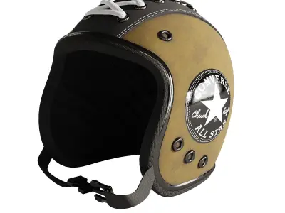 Leather helmet 4 3D model