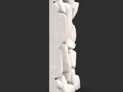 Tumbled Stone Wall Architecture Kit 3D print model