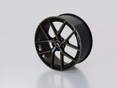 Mercedes Staggered Rims AMG Low-poly 3D model