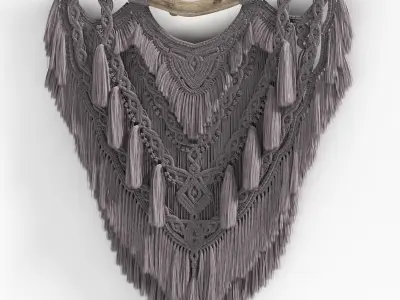 Macrame Wandkleed Kaliska 3D model