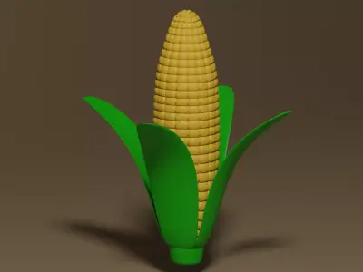 Cartoon Corn 2 3D model