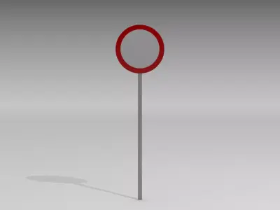 Traffic prohibited sign 3D model