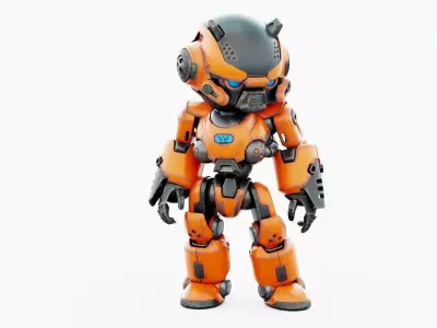 ROBO ZERO-M4  Rigged for Unreal Engine - Unity - MIXAMO 3D model