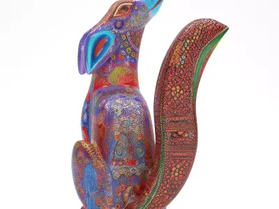 Alebrije coyote 02 3D model