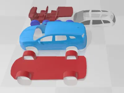 Renault Espace - Separate Parts STL Model 3D print model