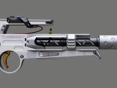 SYNTEK M-42 VANTAGE Sci-Fi Assault Rifle Low-poly 3D model