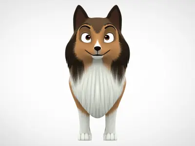 Rough Collie 3D model