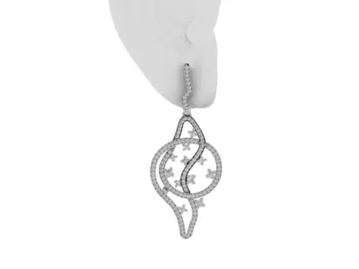 Lines Movement Earring - 3D Jewelry - BR-466 3D print model