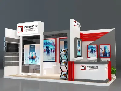 Booth Exhibition Stand a172 3D model