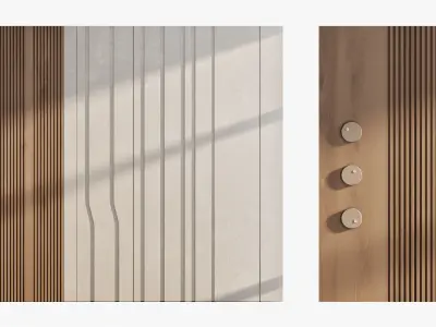 Collection of 8 wall panels 3D model