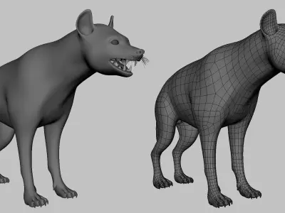 Hyena Model Low-poly 3D model