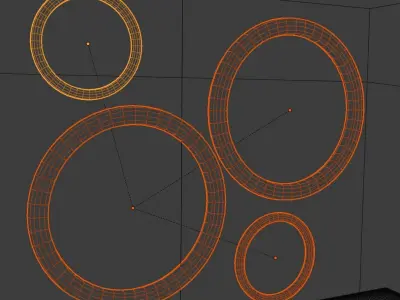 LowPoly Glowing Wall Decoration Free 3D model