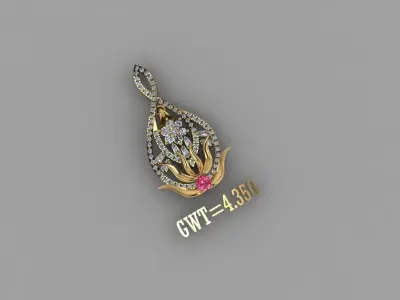 FASION PENDANT 3D model 7