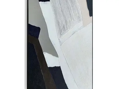 Plaster Two Photo Frame 372 Low-poly 3D model
