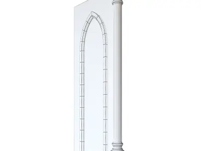 Throne Room Stone Wall 3D model