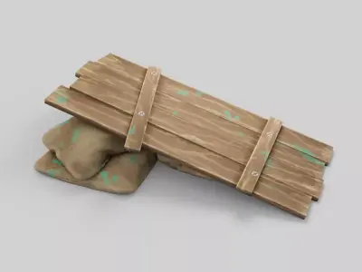 Stylized Ramp Low-poly 3D model