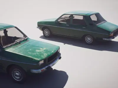  Classic Sedan 1 - R 12 - Game Ready Vehicle Low-poly 3D model