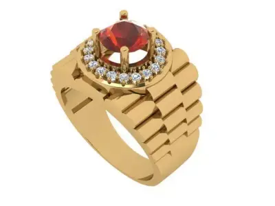 A Showcase of Luxury Men Rings Inspired by Watches 3D print model