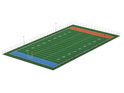 American Football Field 3D model purchase