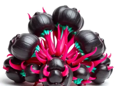 Vibrant Alien Flora model pack Low-poly 3D model