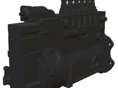 Bosch P7100 Injection Pump 3D model