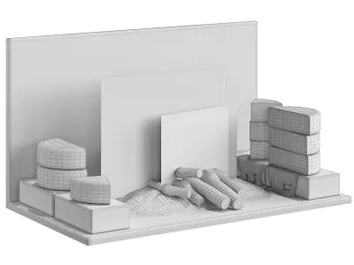 Raclette cheese fireplace 3D model