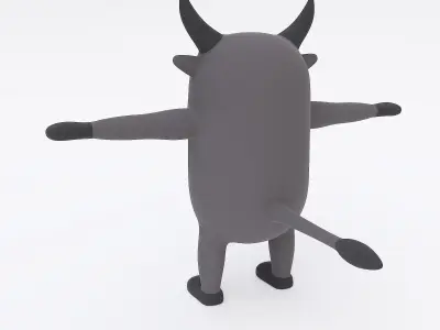 Buffalo cartoon  3d model 3D model