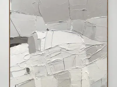 Plaster two square photo frames 48 Low-poly 3D model