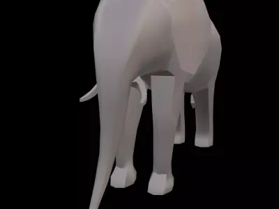 Elephant Low Poly Low-poly 3D model buy