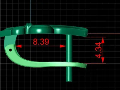 Earrings Fleur De Lis 3D print model