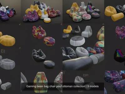 Gaming bean bag chair pouf ottoman collection