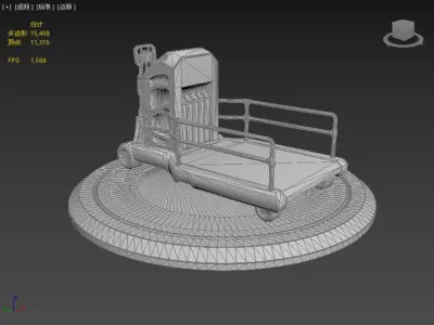 Next generation flatbed transport vehicle Low-poly 3D model