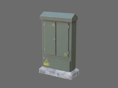 Electrical Boxes Low-poly 3D model
