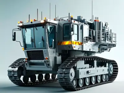 Heavy Duty Tracked Vehicle 3D Model Low-poly 3D model