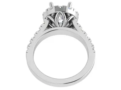 Round Halo Ring 4363 3D print model