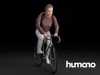 Humano Biking Woman 0820 3D model