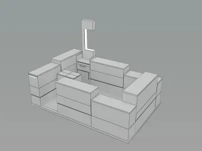 Booth Exhibition Stand a32 3D model