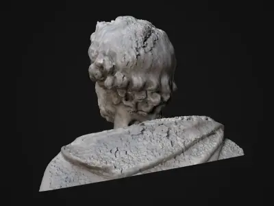 Annibal statue Low-poly 3D model