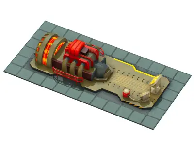 isometrical Installation Power Plant Generator 1  Low-poly 3D model