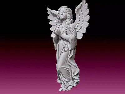 Angel girl - wall decoration 3D print model
