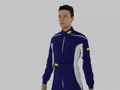 Race Driver Low-poly 3D model purchase