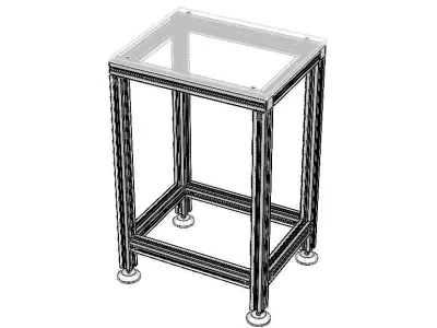 Aluminum Fixed Table 3D model