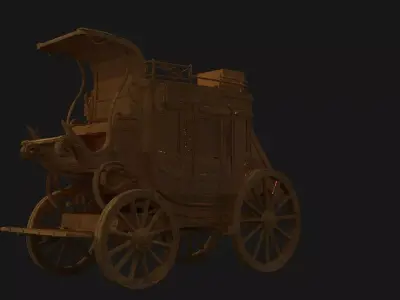 Stage coach carriage   3D model