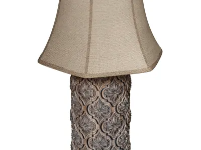 Aged Bronze Arabic Oriental Nightstand bedside Table Lamp 3D model