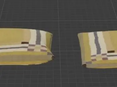 Pillows two on table Free 3D model