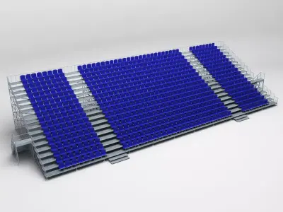 Stadium tribune scaffolding large 3D model