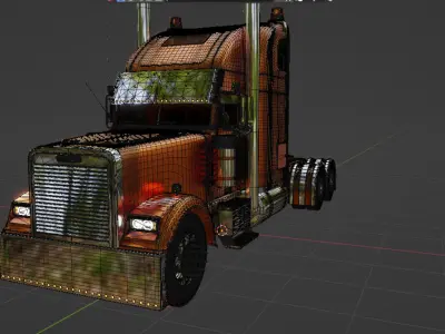 freightliner classic xl custom Low-poly 3D model
