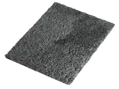 Tibetan rug with long fur 3D model