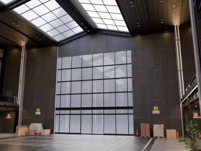 Modern Warehouse - Office 3D Model - blend - fbx - obj 3D model